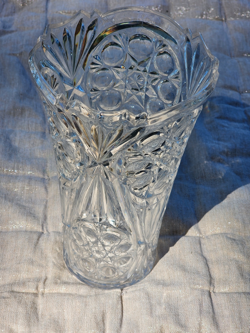 Clear Cut Plastic Decorative Vase